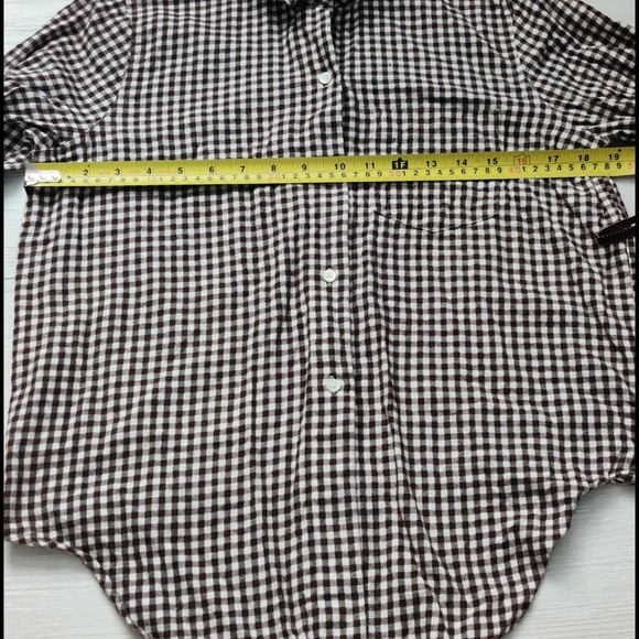 A) NWOT, Madewell flannel tie front plaid longsleeve - Picture 6 of 11